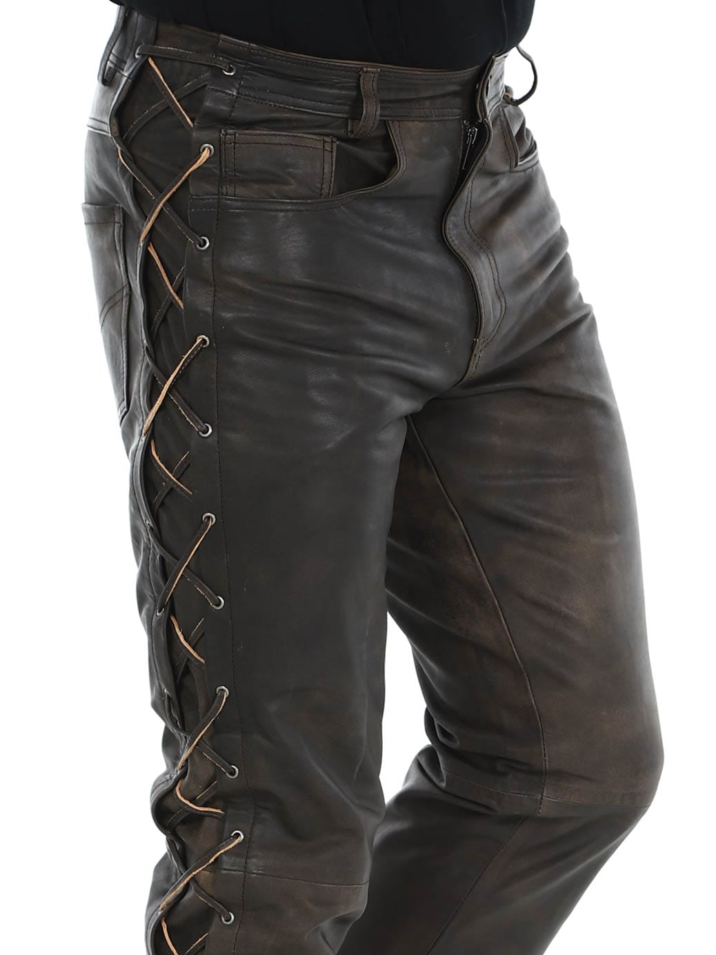 -RD Premium Nitro Skinnbukse - Rød-RD Premium Nitro leather pants brown_5.jpg