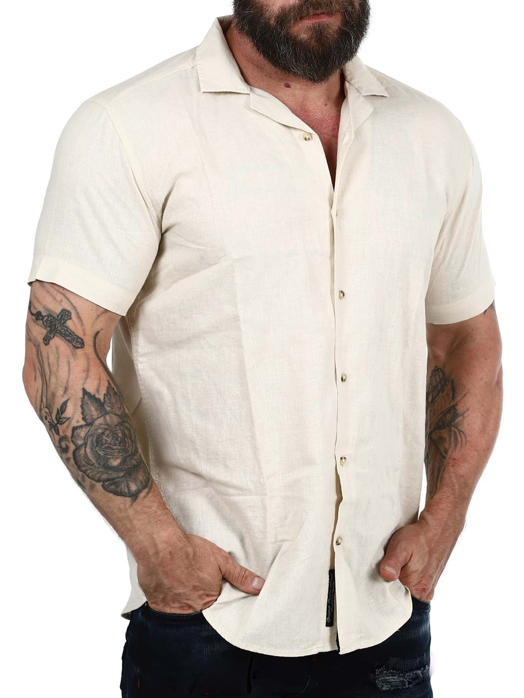 Coastal Short sleeve Shirt Beige_2.jpg