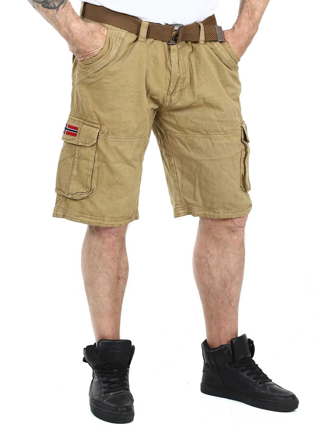 Geo Norway Pionerc Cargo Shorts - Khaki_2.jpg