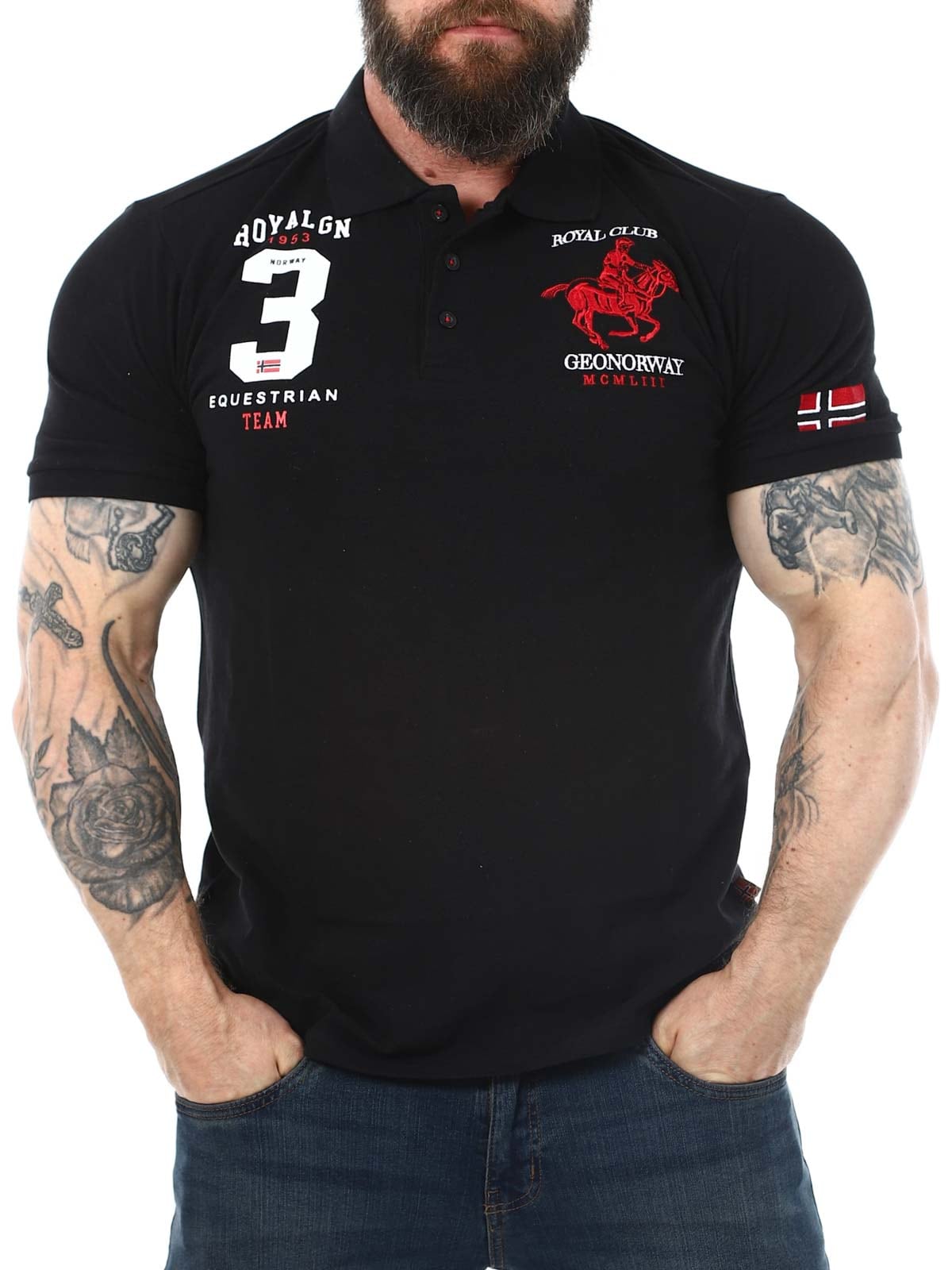 KLUB GEO NORWAY Polo BLACK_1.jpg