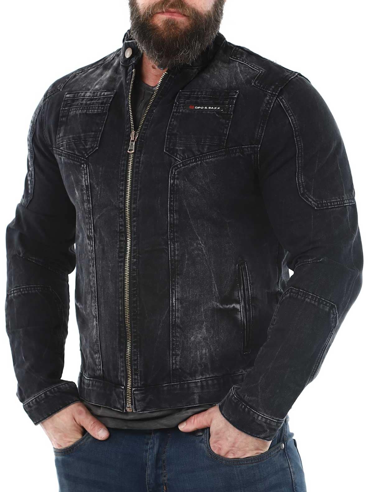 ewell Cipo  Baxx Jeans jacket Black_7.jpg